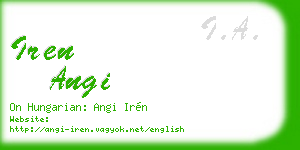 iren angi business card